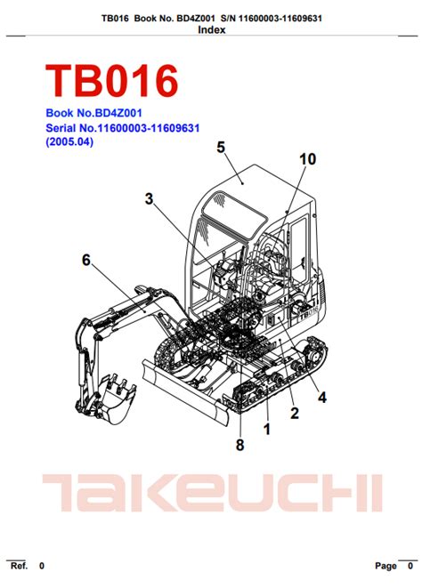 takeuchi tb016 service manual